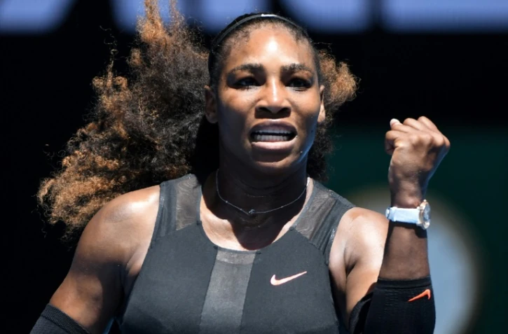 Serena Williams lors du match l'opposant à Barbora Strycova le 23 janvier 2017 à Melbourne
