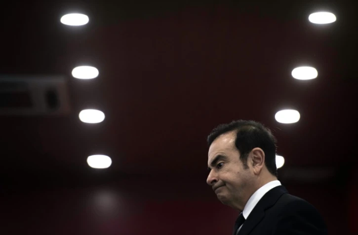 Carlos Ghosn, patron du constructeur automobile français Renault, le 25 avril 2016 au Salon de l'Auto de Pékin