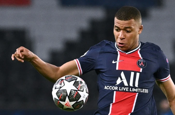 L'attaquant du Paris-SG, Kylian Mbappé, lors de la demi-finale aller de la Ligue des champions à domicile contre Manchester City, le 28 avril 2021