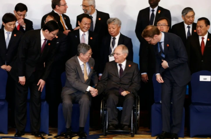 Photo de famille des participants au G20 le 27 février 2016 à Shangaï