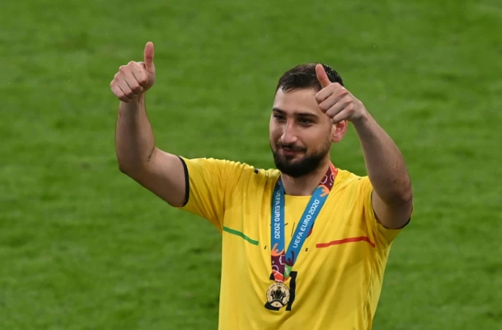 Le gardien Gianluigi Donnarumma, sacré champion d'Europe avec l'Italie, le 11 juillet 2021 à Wembley