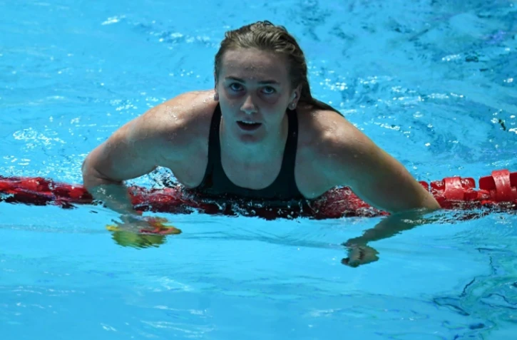 L'Australienne Ariarne Titmus après sa victoire sur 400 m libre aux Mondiaux de natation, le 21 juillet 2019 à Gwangju