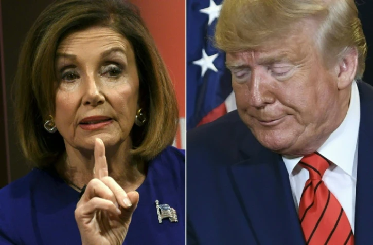 La présidente démocrate de la Chambre des représentants, Nancy Pelosi, et le président américain Donald Trump 