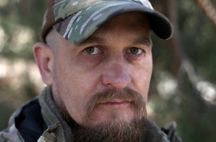 Le soldat ukrainien Iouri Feniouk, membre du régiment Azov, le 29 février 2024 dans la région de Donetsk