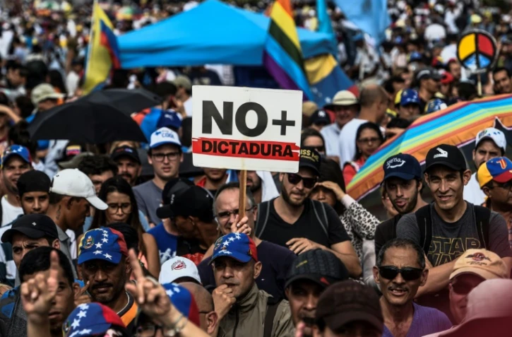 Manifestation de l'opposition contre le gouvernement du président vénézuélien Nicolas Maduro, le 15 mai 2017 à Caracas