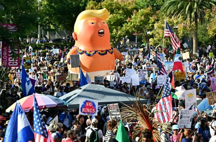 Manifestation "No Kings" à Los Angeles le 18 octobre 2025