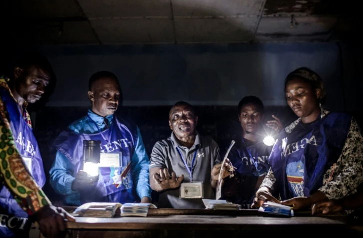 Dépouillement de l'élection présidentielle en République démocratique du Congo (RDC), le 30 décembre 2018 à Kinshasa.