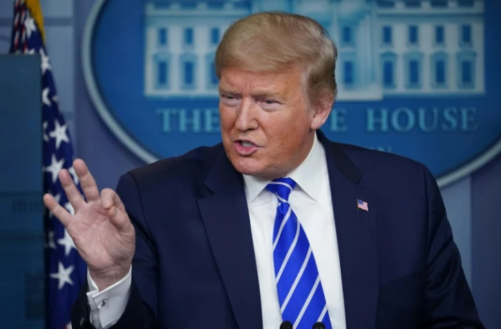 Le président américain Donald Trump lors de sa conférence de presse à la Maison Blanche, le 23 avril 2020