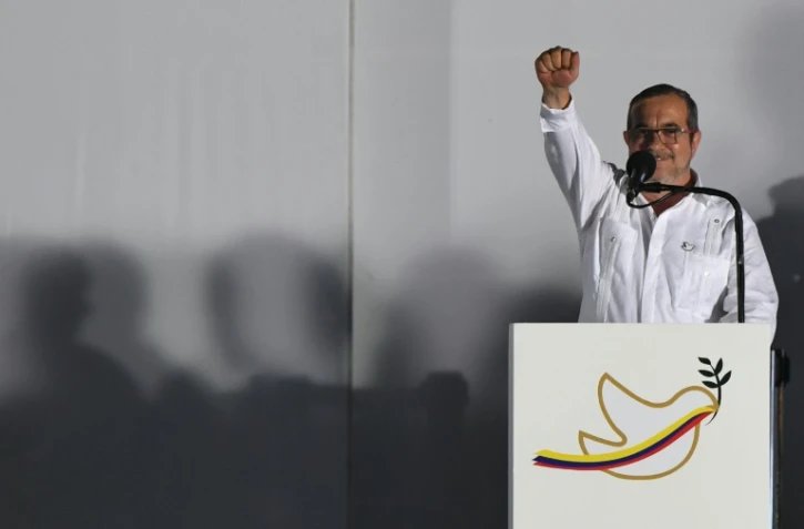 Le chef suprême de la guérilla colombienne des Farc, Timoleon Jiménez, le 26 septembre 2016 à Carthagène en Colombie