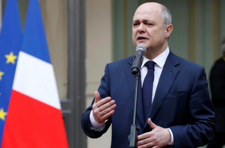 Bruno Le Roux lors de la passation de pouvoirs le 22 mars 2017 à Paris 