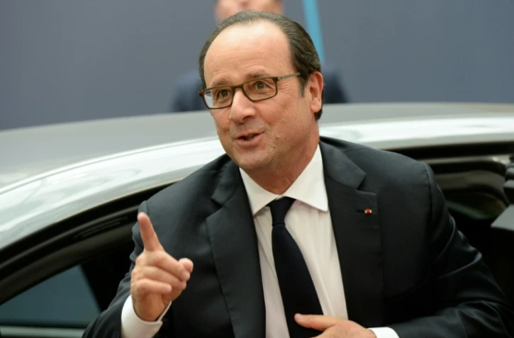 Le président français François Hollande à Bruxelles le 20 octobre 2016