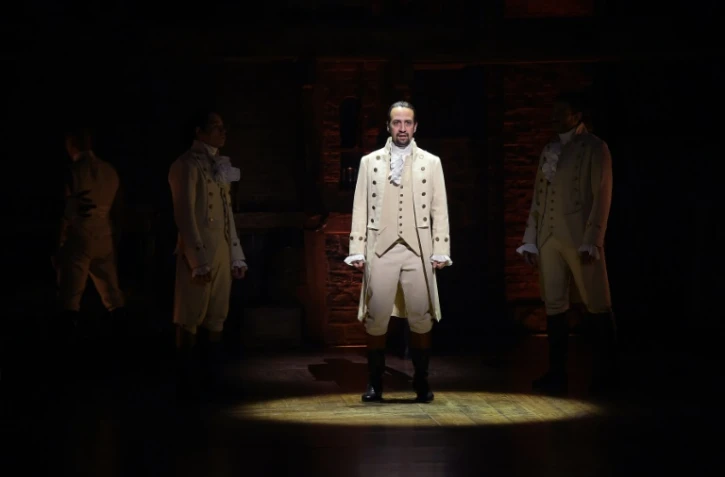 Le comédien Lin-Manuel Miranda lors d'une représentation de Hamilton, à New York le 15 février 2016