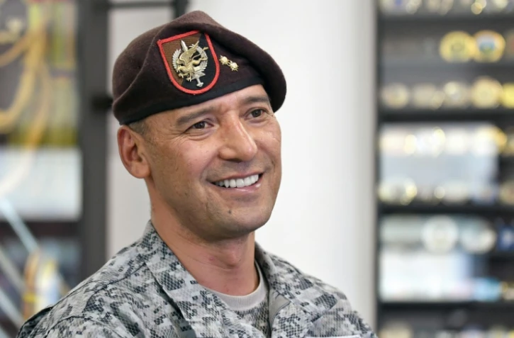 Le général Pedro Sanchez, à la tête du Commandement des opérations spéciales conjointes (CCOES) des forces armées colombiennes, lors d'un entretien avec l'AFP le 14 juin 2023