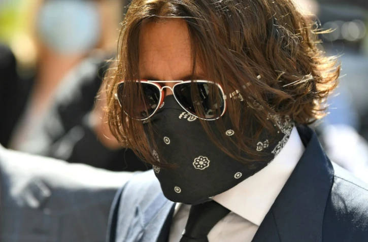 L'acteur Johnny Depp, arrive au tribunal à Londres, le 7 juillet  2020