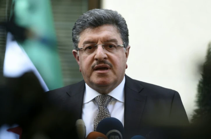 Salem al-Meslet, porte-parole de la délégation du Haut comité des négociations (HCN), rassemblant les groupes clés de l'opposition, à Genève, le 13 mars 2016