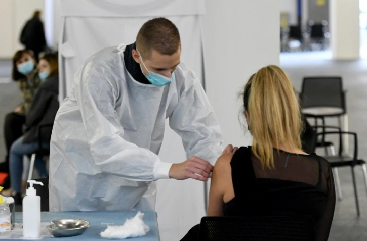 Exemple d'un centre de vaccination contre le Covid-19 en Croatie à Zagreb le 22 octobre 2021.