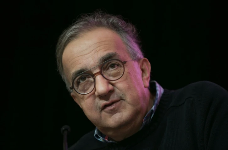 Le patron de Fiat Chrysler Sergio Marchionne lors d'une conférence de presse le 9 octobre 2017 à New York. M. Marchionne est décédé mercredi 25 juillet 2018