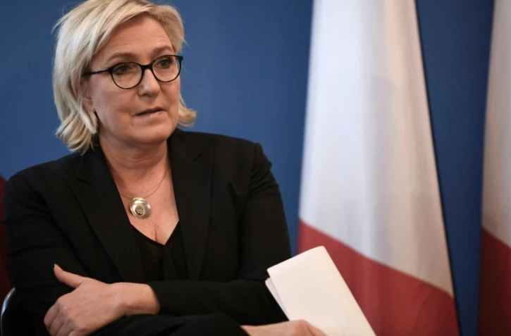 Marine Le Pen le 8 décembre à Nanterre, au nord-ouest de Paris