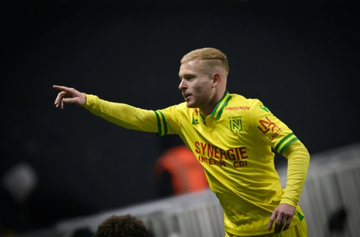 Le Nantais Florent Mollet buteur contre Nice, le 2 décembre 2023 à Nantes
