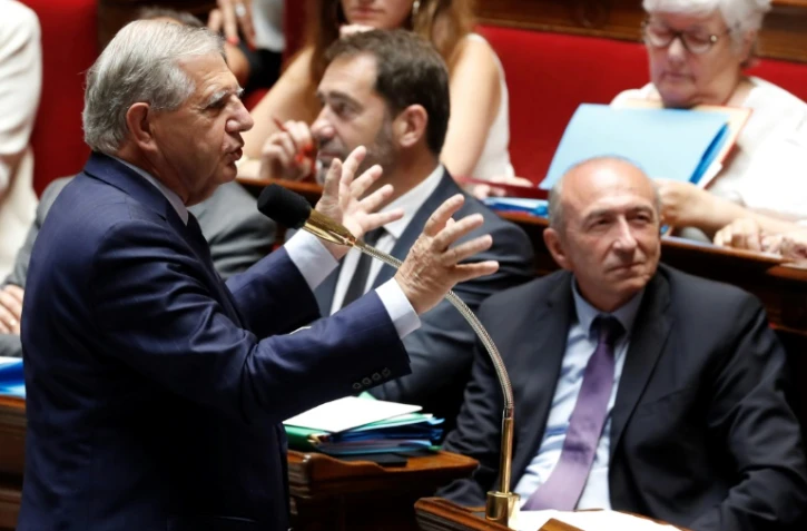 Le ministre de la Cohésion des territoires Jacques Mézard lors d'une séance de questions au gouvernement à l'Assemblée nationale à paris le 19 juillet 2017
