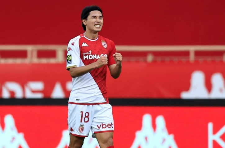 Le Japonais de l'AS Monaco, Takumi Minamino, auteur d'un doublé contre Strasbourg, le 20 août 2023 au stade Louis-II