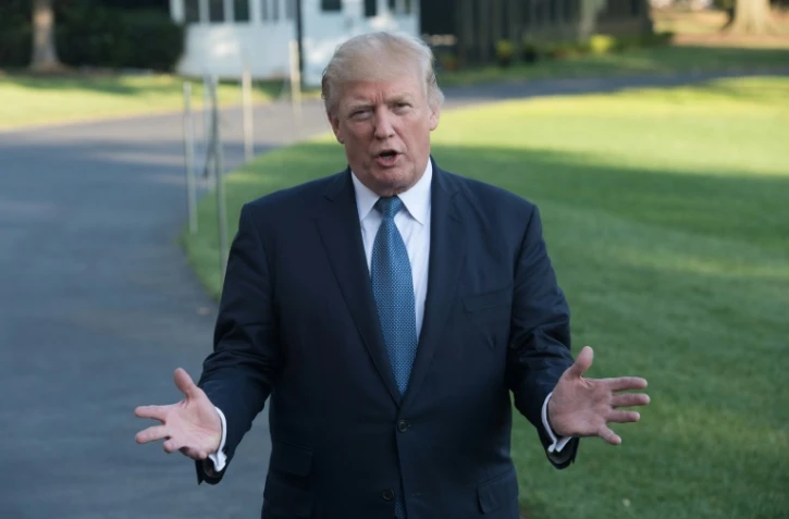 Le président américain Donald Trump s'adresse à la presse à la Maison blanche, à Washington, le 24 septembre 2017 