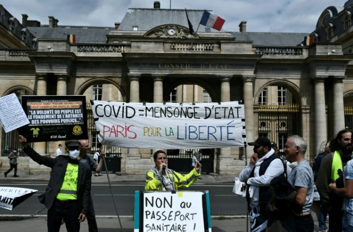 Manifestation contre le pass sanitaire à Paris le 5 août 2021
