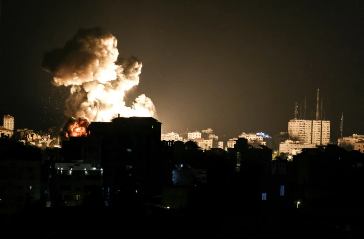 Frappes aériennes de l'armée israélienne sur la bande de Gaza, le 13 mai 2021