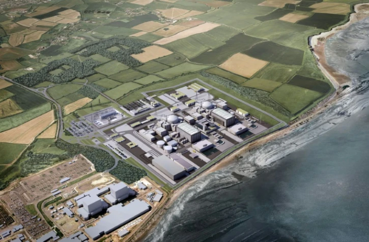 Le site de la centrale nucléaire d'Hinkely Point C, en Angleterre, en juillet 2016