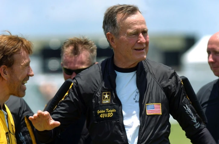 L'ancien président George H.W. Bush, le 13 juin 2004 à College Station (Texas)