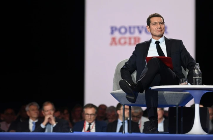 Le maire de Cannes et président de l'Association des maires de France, David Lisnard, participe au 104e congrès de l'organisation, le 24 novembre 2022 à Paris