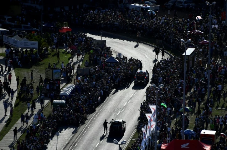 La cérémonie du départ du Dakar-2017, le 1er janvier 2017 à Asuncion