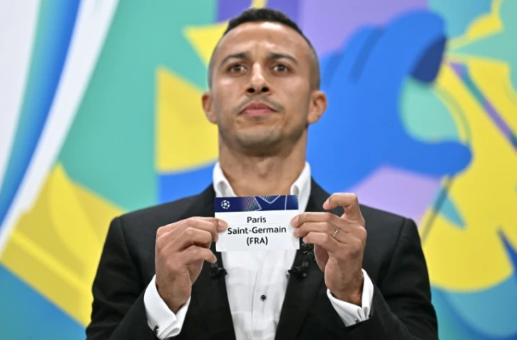 L'ancien joueur espagnol, Thiago Alcantara, lors du tirage au sort des barrages de la Ligue des champions, le 31 janvier 2025, au siège de l'UEFA, à Nyon en Suisse