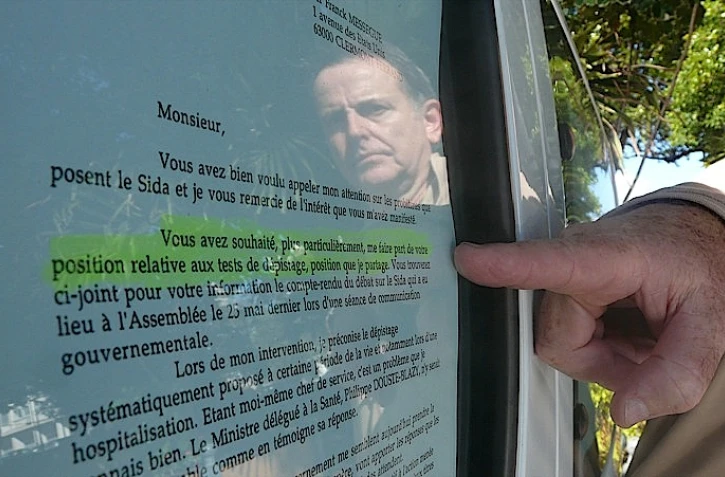Jeudi 19 août 2010: Franck Mességué veut &quot;un débat sur la généralisation du dépistage du Sida&quot; (photo: Mounice Najafaly)