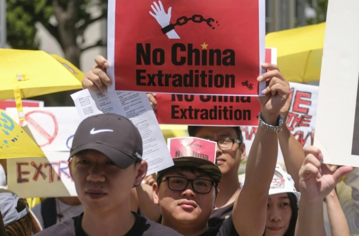 Manifestation contre le projet de loi du gouvernement local d'autoriser les extraditions vers la Chine continentale, le 9 juin 2019 à Hong Kong