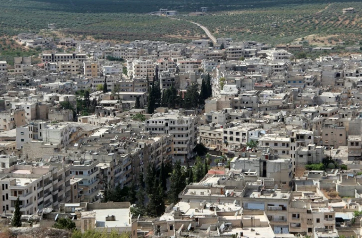 Vue générale sur Ariha, dans le nord-ouest de la Syrie, le 29 mai 2015