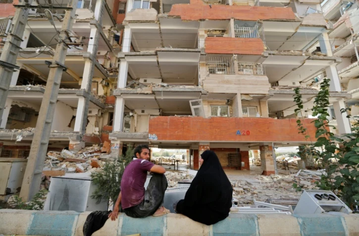 Dégâts à Sarpol-e Zahab dans la province de Kermanshah, après un séisme le 15 novembre 2017