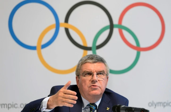 Le président du CIO Thomas Bach lors d'une conférence de presse le 21 juin 2016 à Lausanne