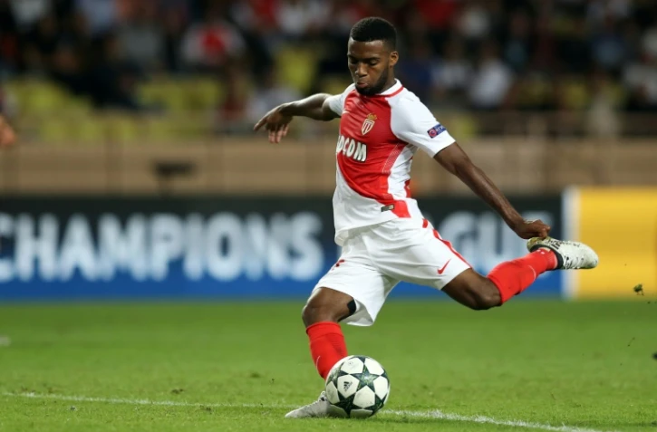 L'ailier monégasque Thomas Lemar contre le Bayer Leverkusen à Monaco, en Ligue des champions, le 27 septembre 2016