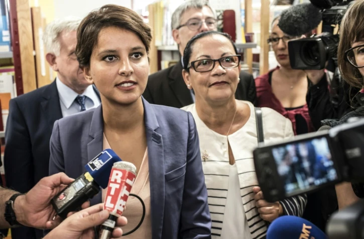 La ministre de l'Education Najat  Vallaud-Belkacem le  31 août 2015 à Dijon 