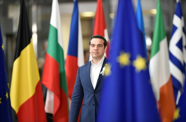 Le Premier ministre grec Alexis Tsipras à Bruxelles, le 22 mars 2018