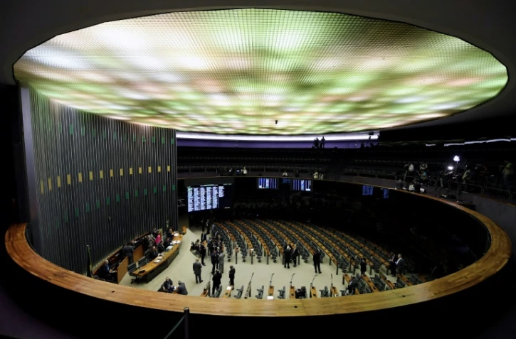 La chambre des députés à Brasilia le 25 octobre 2017, avant un vote sur le fait de renvoyer ou non le président Michel Temer devant un tribunal notamment pour obstruction à la justice.