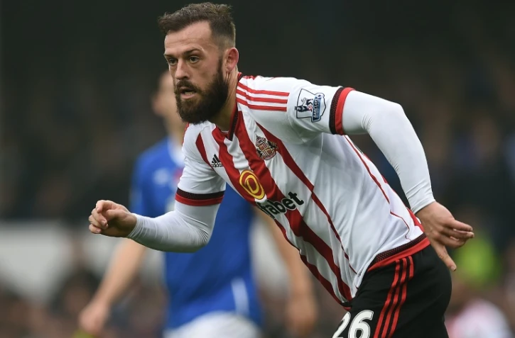 Steven Fletcher avec Sunderland, le 1er novembre 2015, Ă Liverpool