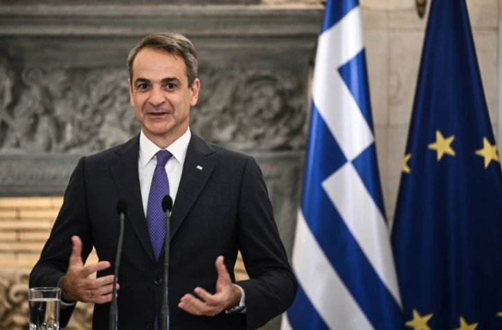 Le Premier ministre grec Kyriakos Mitsotakis, le 10 novembre 2023 à Athènes
