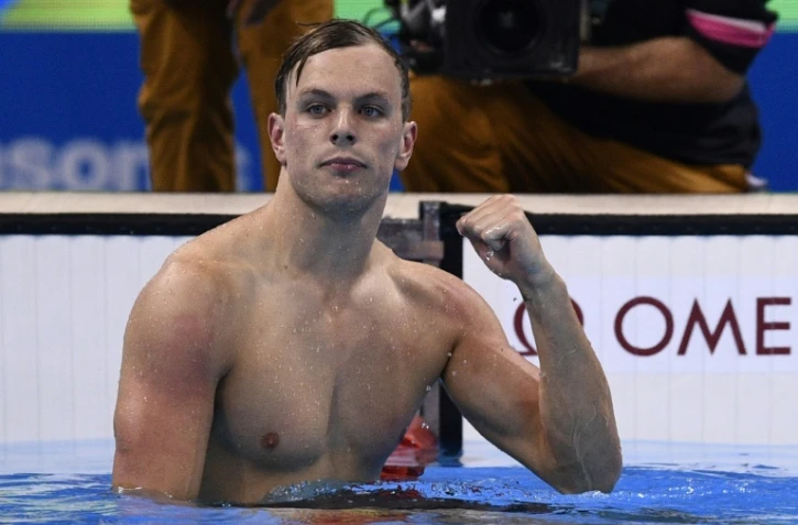 L'Australien Kyle Chalmers après sa victoire sur 100 m nage libre aux JO de Rio, le 10 août 2016