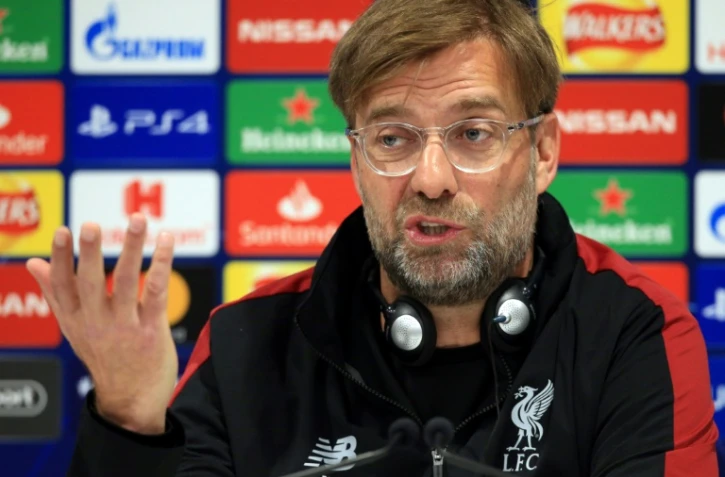 L'entraîneur de Liverpool Jürgen Klopp en conférence de presse, le 6 mai 2019 à Liverpool