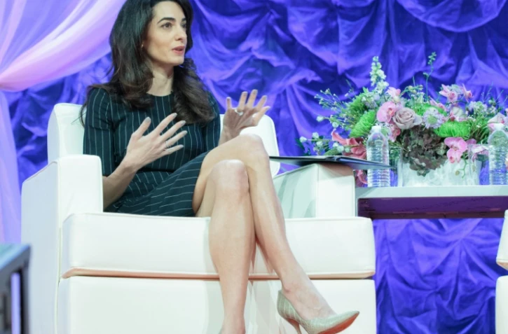 L'avocate des droits de l'Homme et épouse de l'acteur américain George Clooney, Amal Clooney, à Austin, au Texas, le 15 novembre 2016