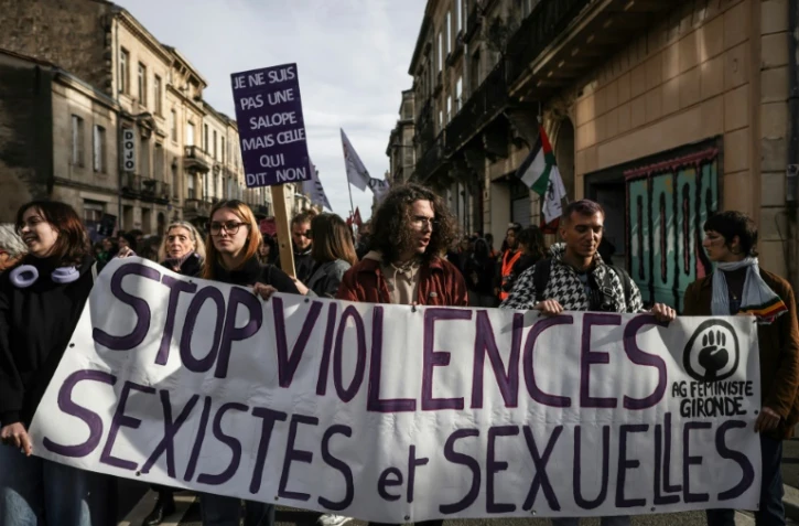 Une manifestation pour condamner les violences sexistes et sexuelles Ă l'encontre des femmes Ă Bordeaux, le 23 novembre 2024