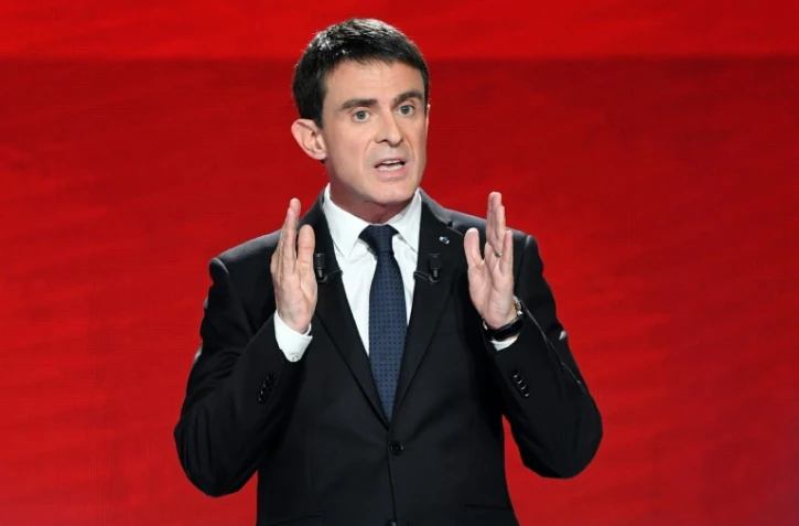 Manuel Valls, lors du deuxième débat de la primaire du PS et de ses alliés, le 15 janvier 2017, à Paris.