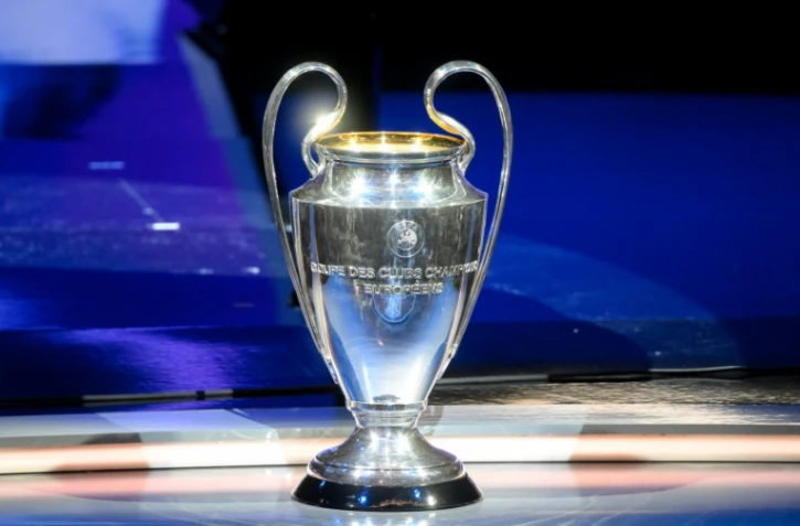 Le trophée de la Ligue des champions lors du tirage, le 31 août 2023 à Monaco